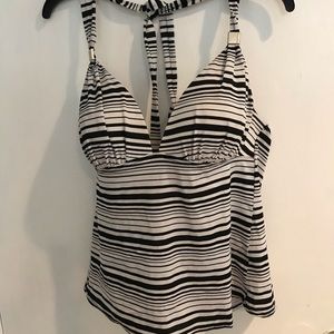 Gorgeous halter tie VS Tankini top w/gold accents.